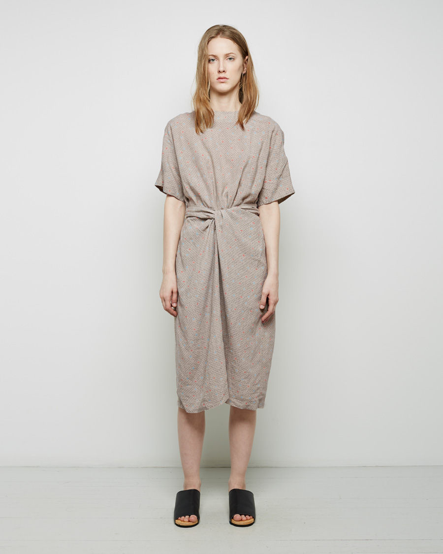 Lyst - Cosmic Wonder Organic Linen Wrapped Dress in Brown