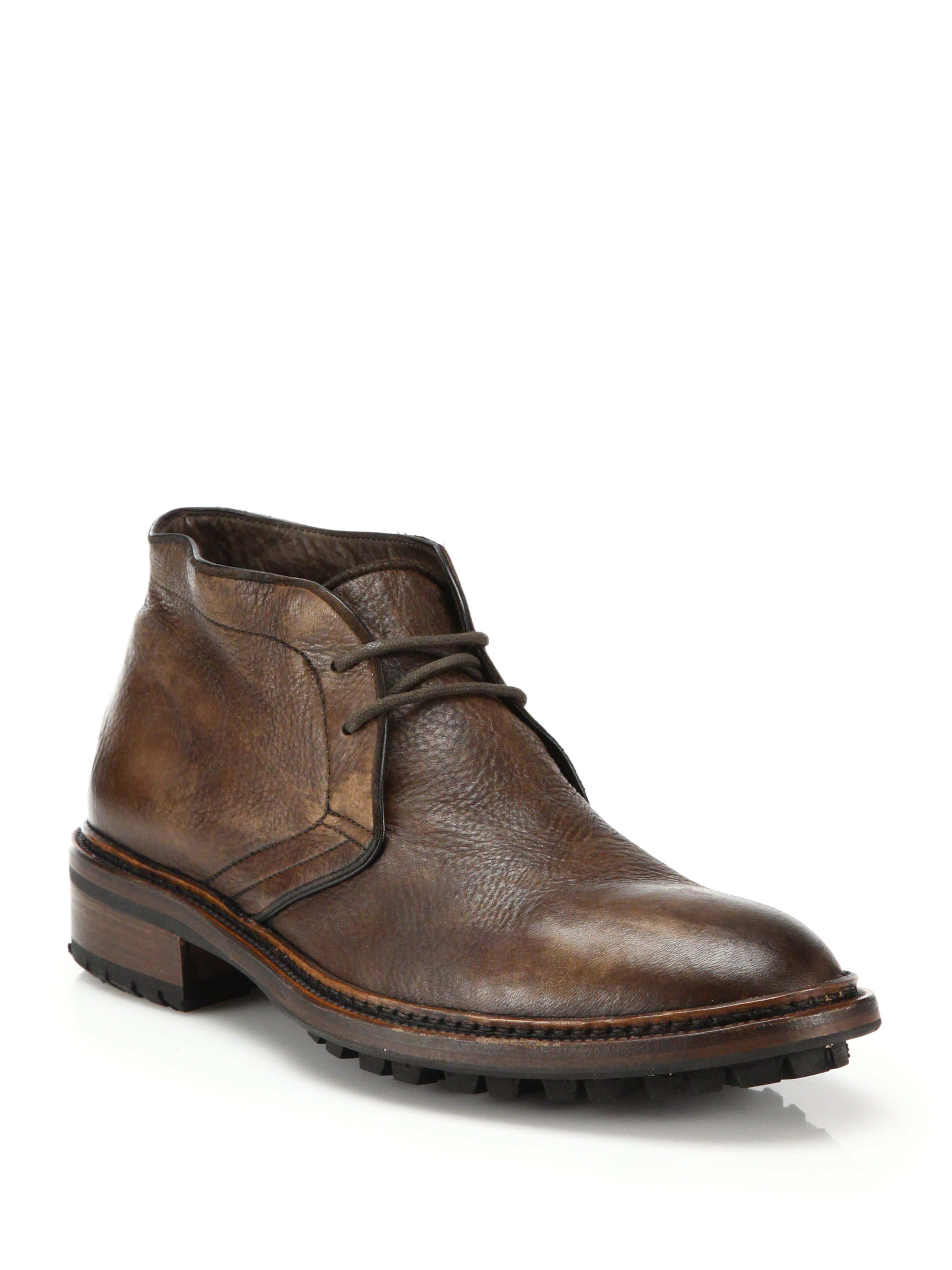 To Boot Clemmons Deerskin Chukka Boots in Brown for Men (chocolate) | Lyst