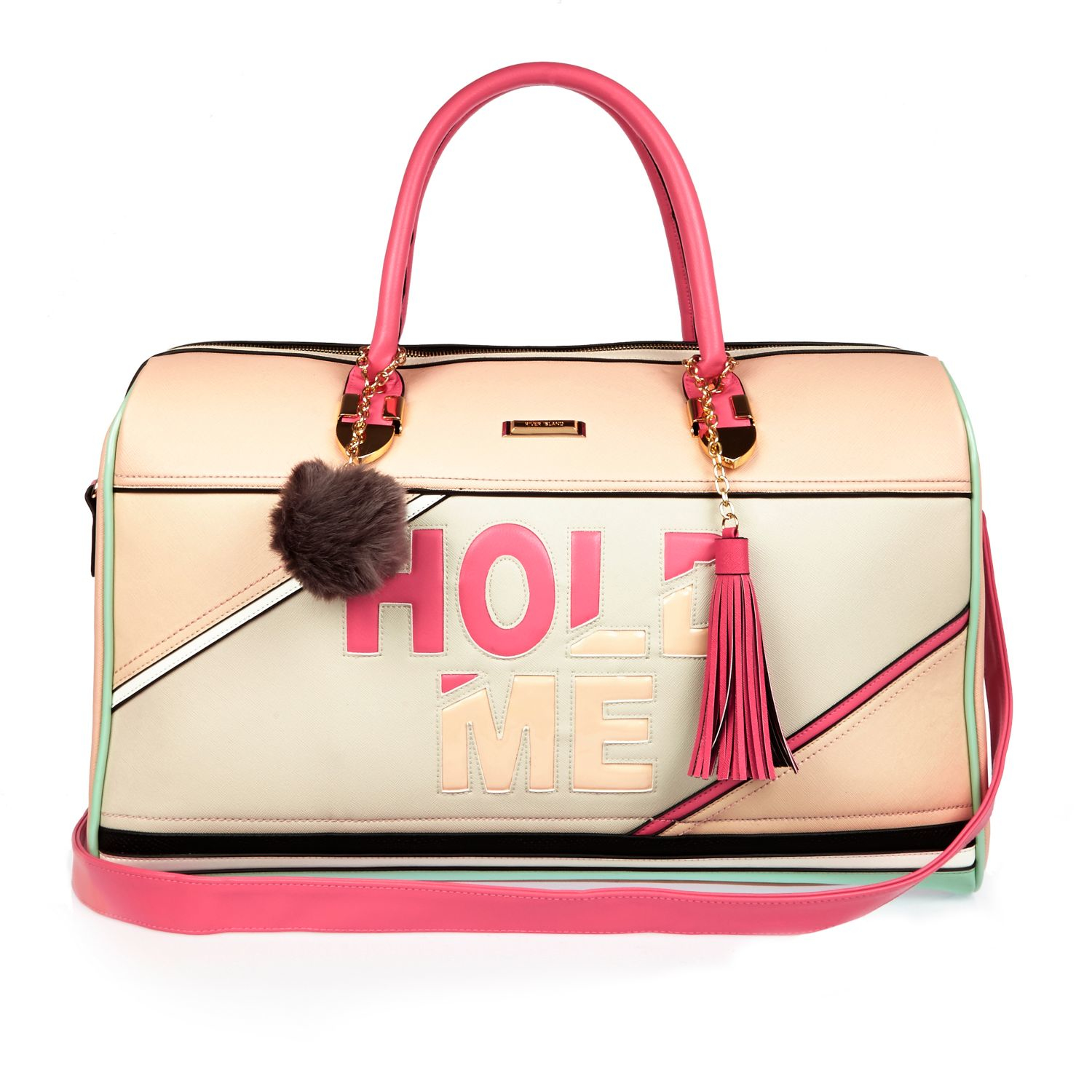 Lyst - River Island Light Pink Hold Me Weekend Bag in Pink