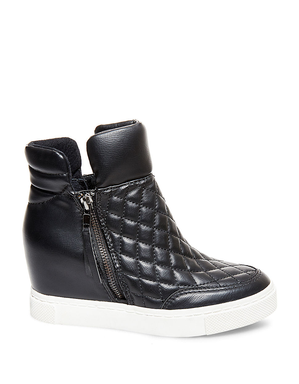 Steve madden Linqs Quilted Leatherette High-top Sneakers ...