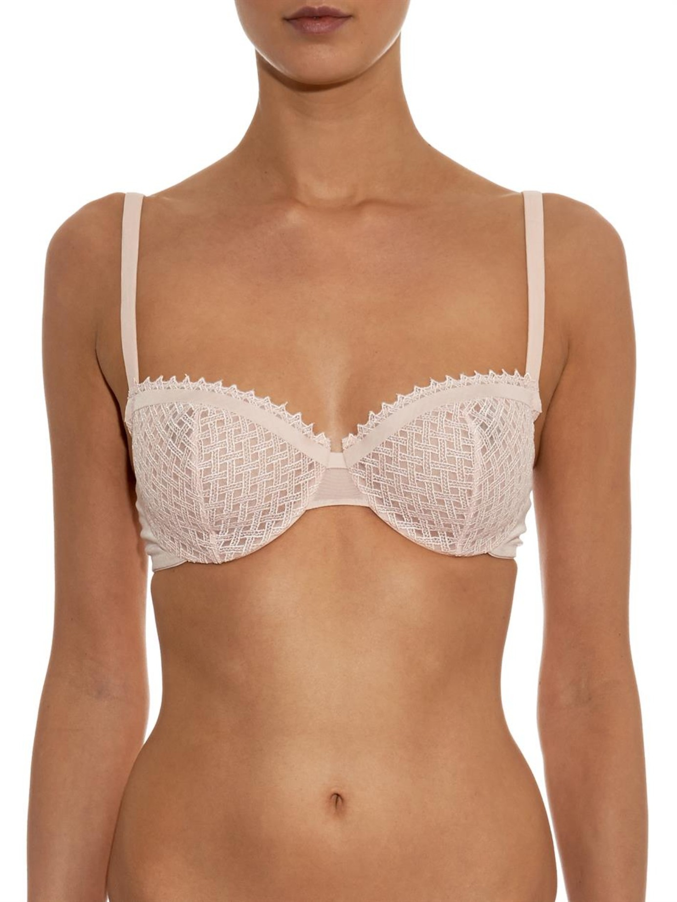 Lyst La Perla Greta LatticeLace Bra in Pink