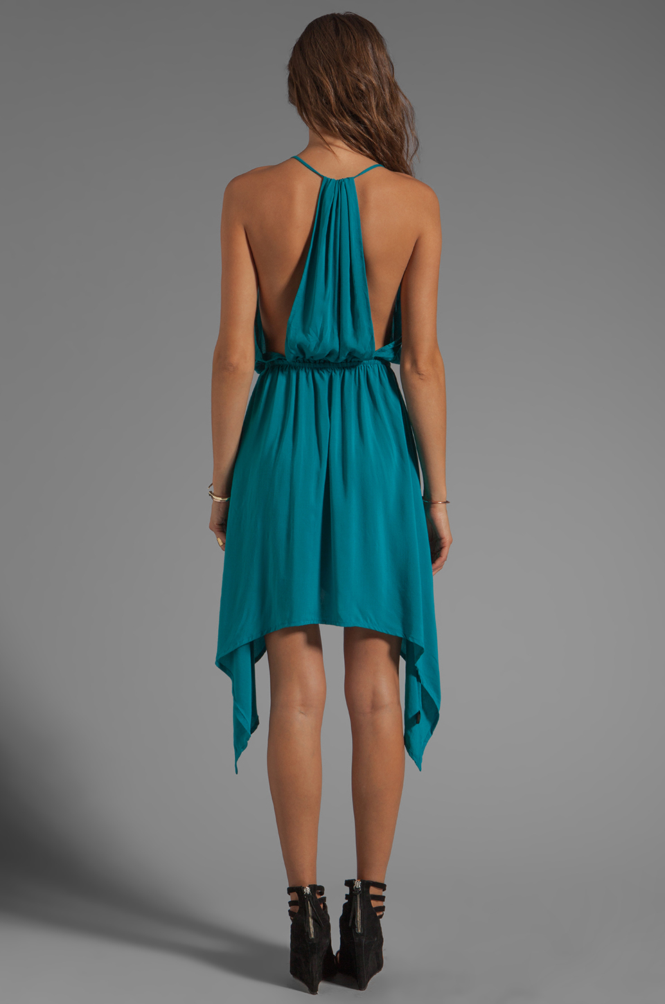 Lyst - Indah Rinjani Draped Back Sundress in Turquoise in Blue