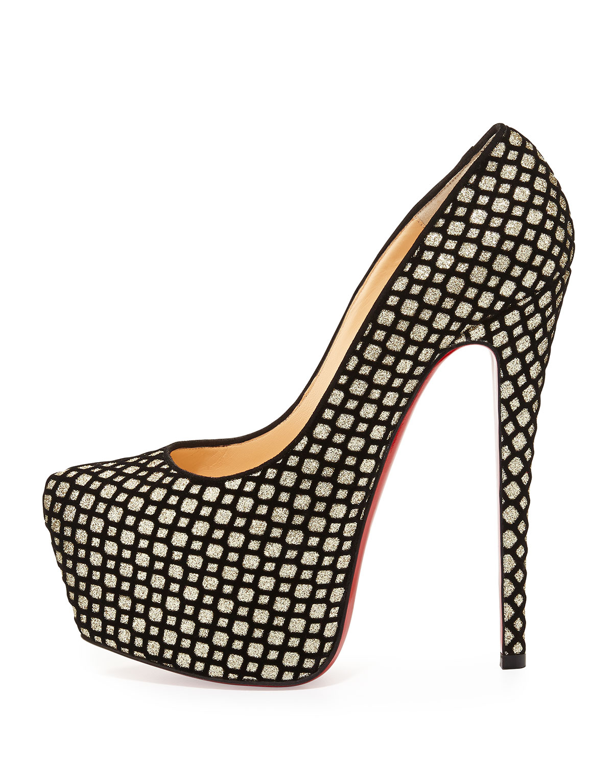 christian louboutin Daffodile Strass platform pumps Black leather ...