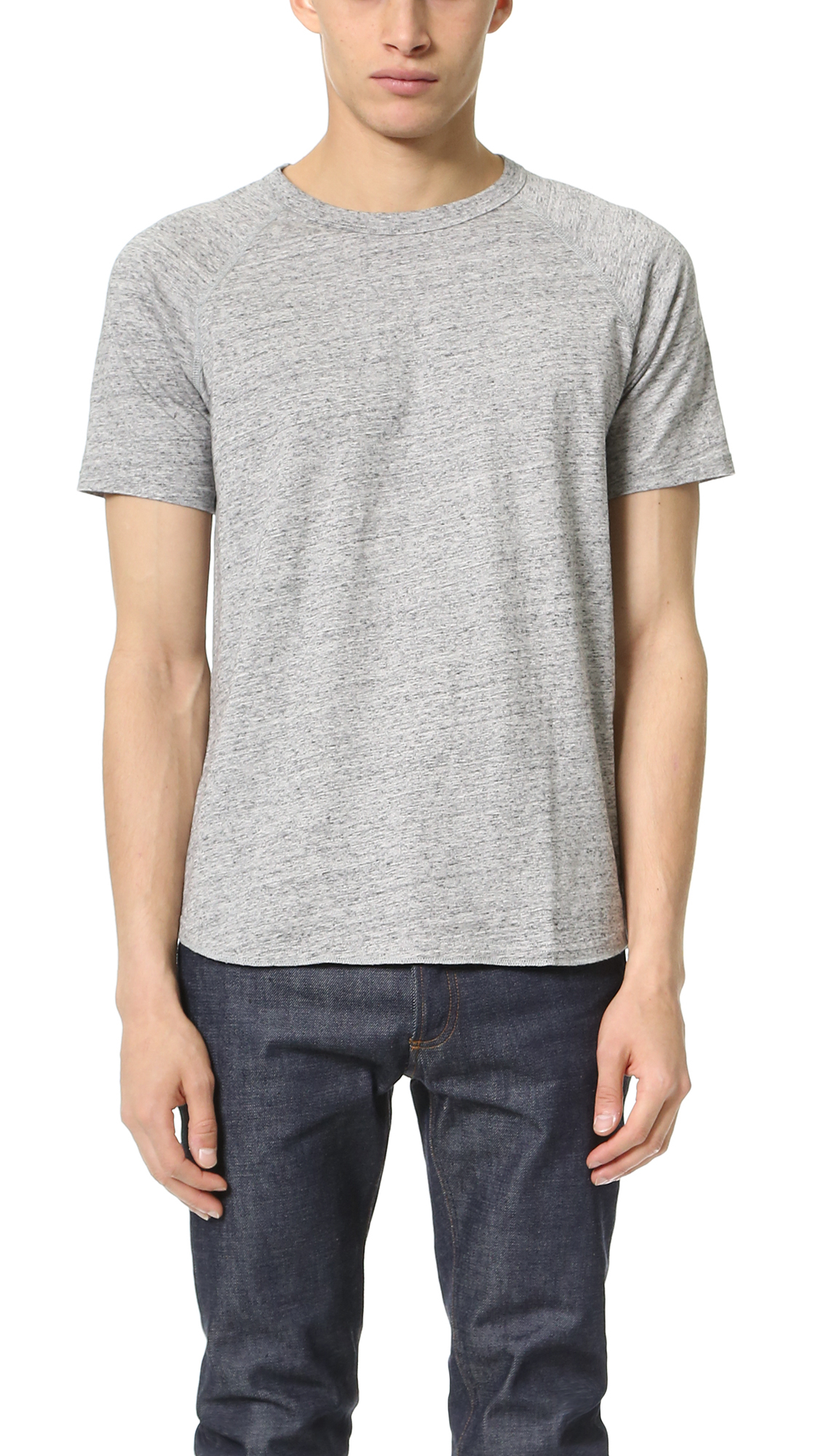 Download Reigning champ Short Sleeve Jersey Raglan Tee in Black for ...