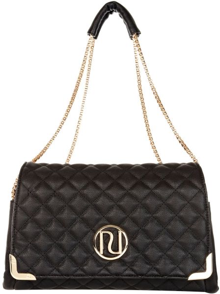 River Island Black Quilted Chain Strap Bag in Black | Lyst