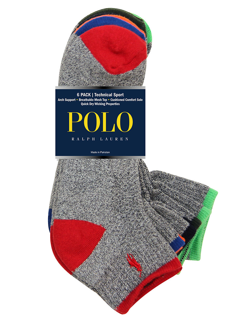 Polo ralph lauren Tipped Sport Quarter Socks Set in Gray for Men | Lyst