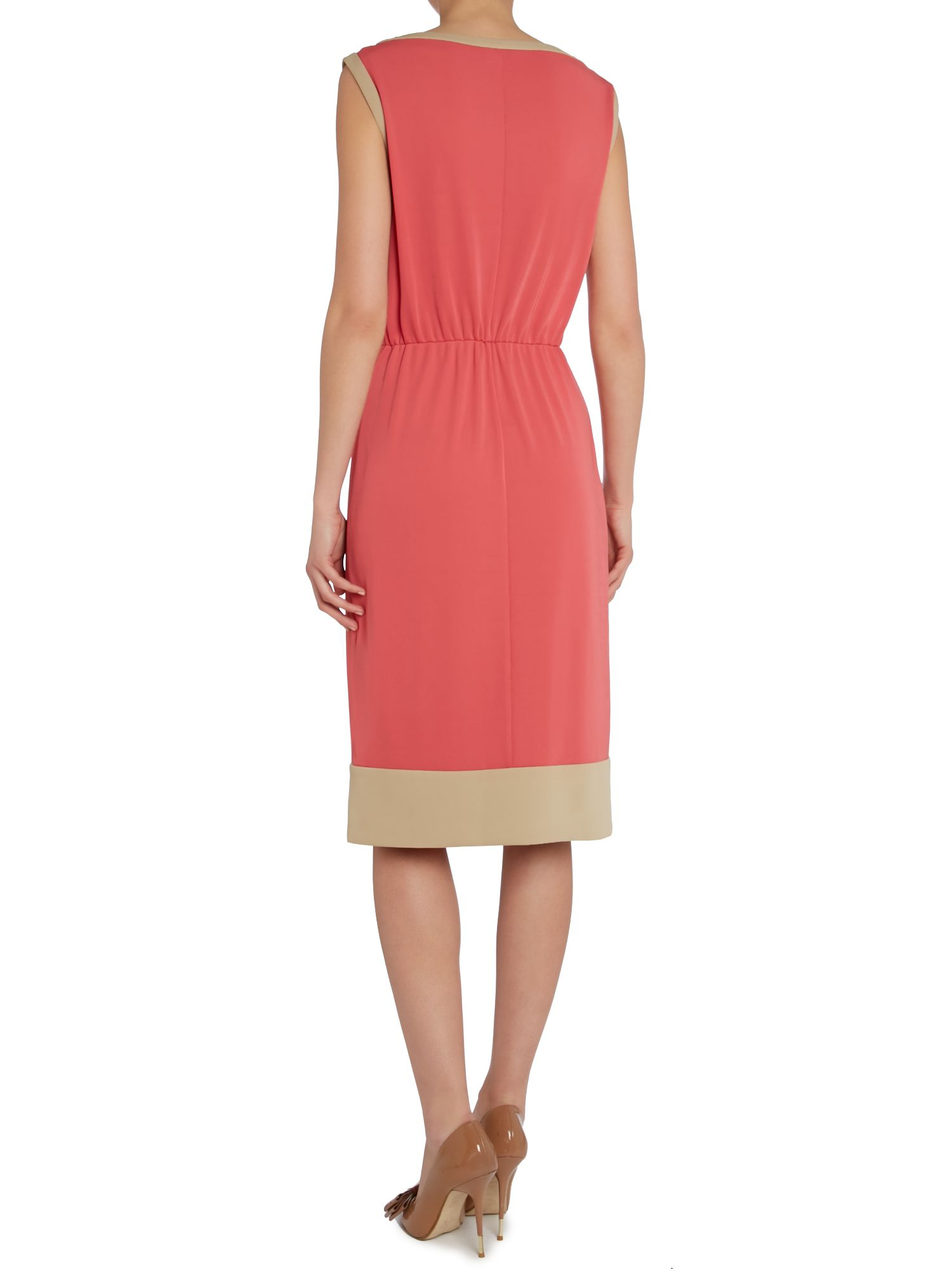 Philosophy Sleeveless Rouched Dress in Pink | Lyst