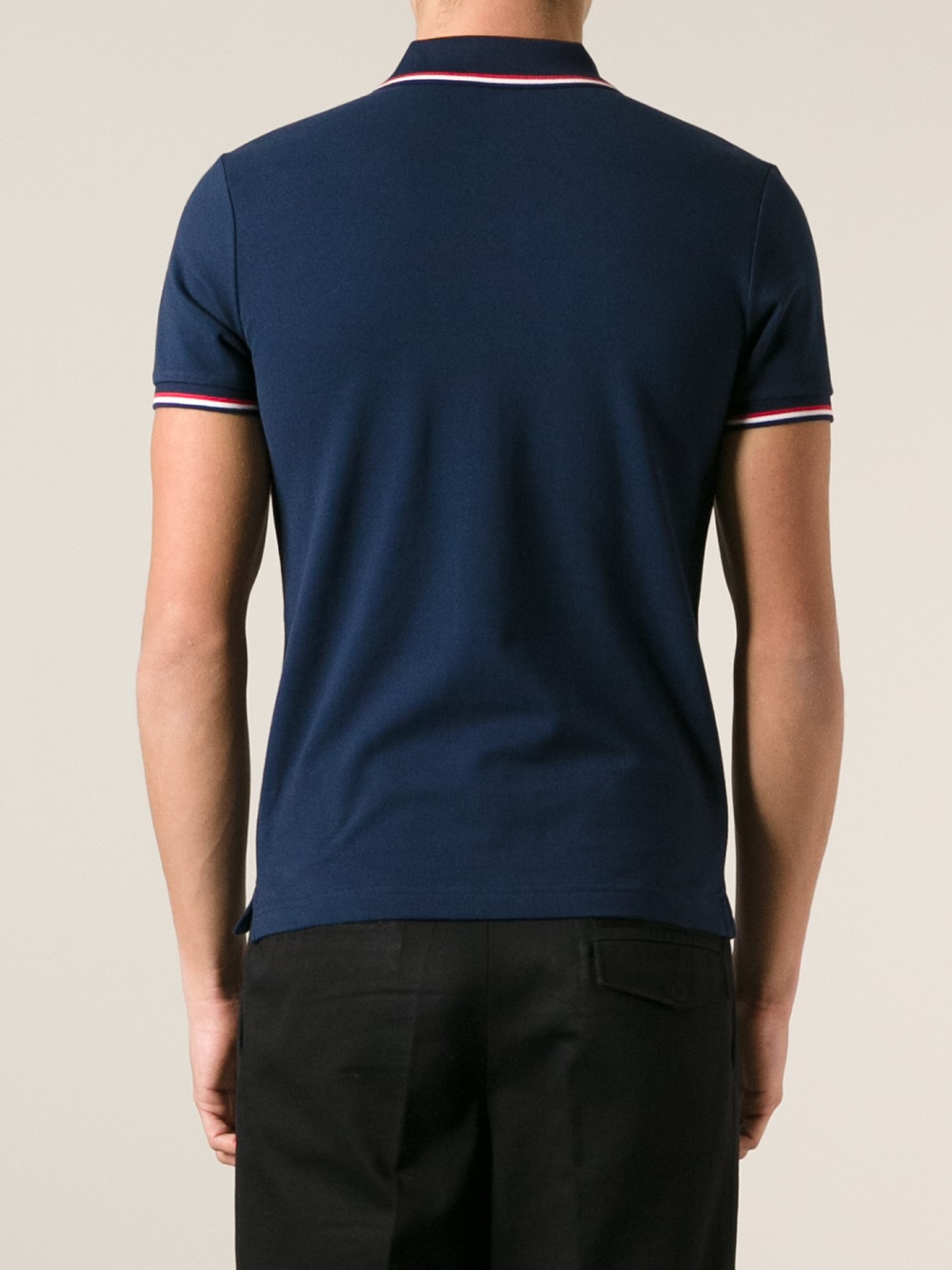 Lyst - Moncler Classic Polo Shirt in Blue for Men