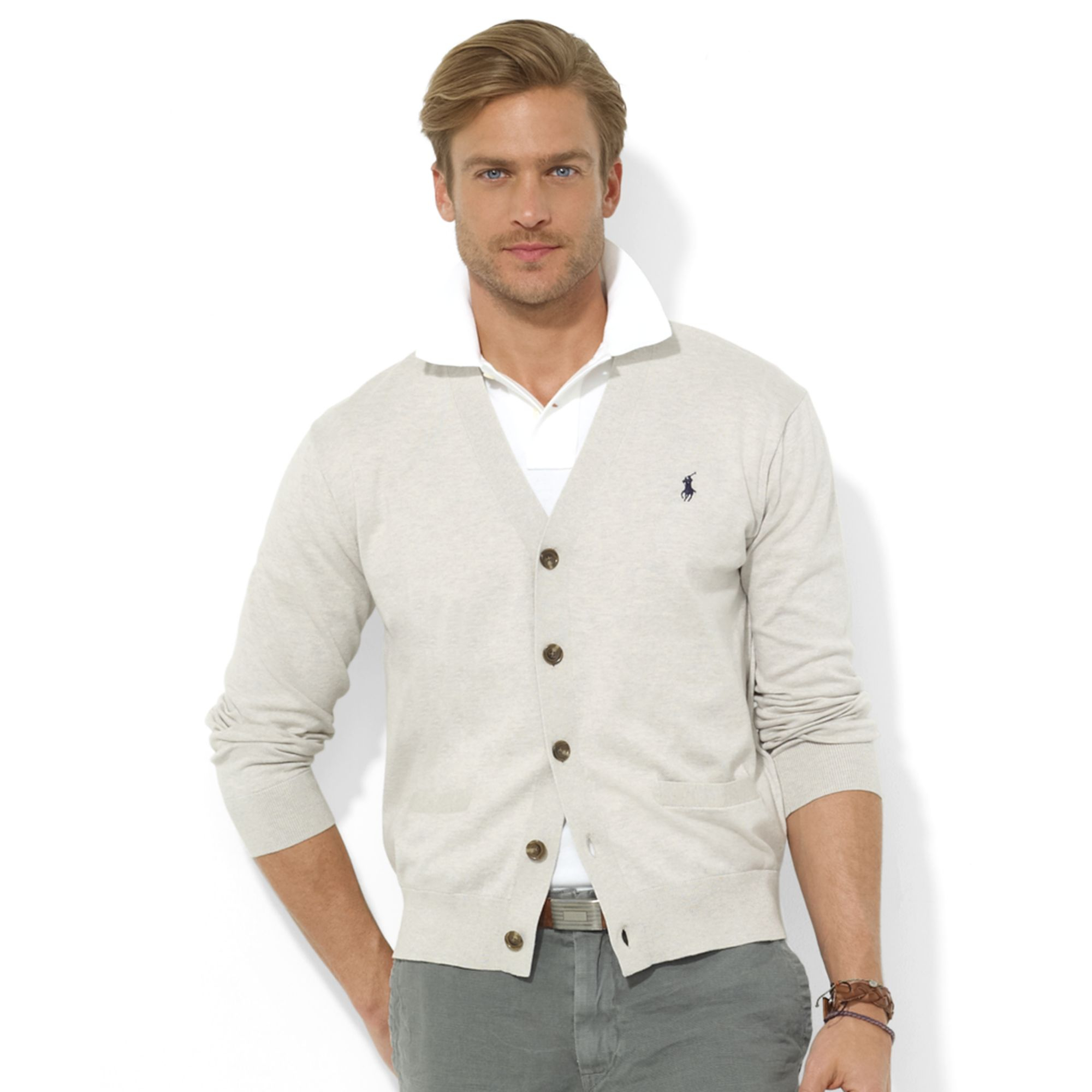 polo cardigan men