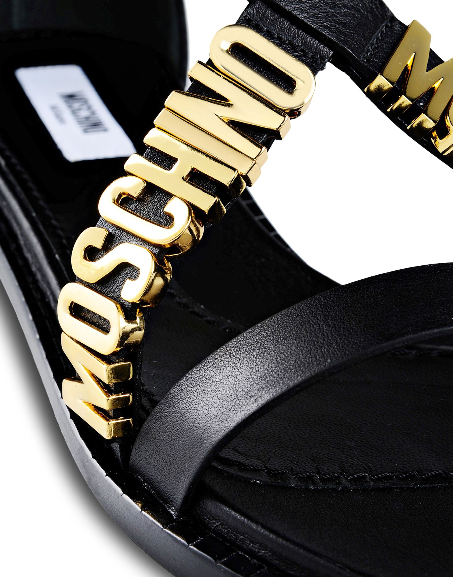 Lyst Moschino Sandals in Black