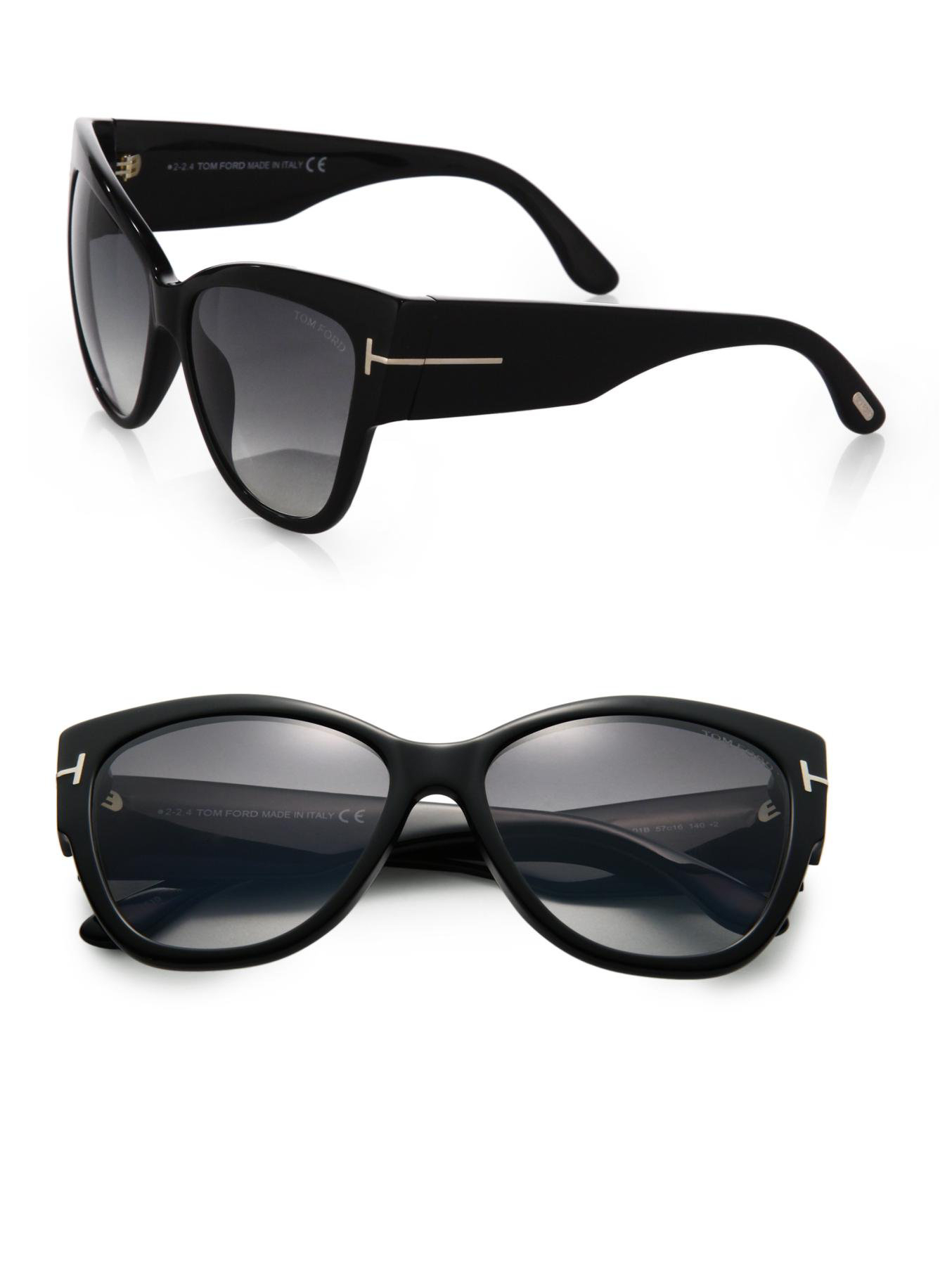 Tom Ford Anoushka 57mm Cat s eye Sunglasses In Black Lyst