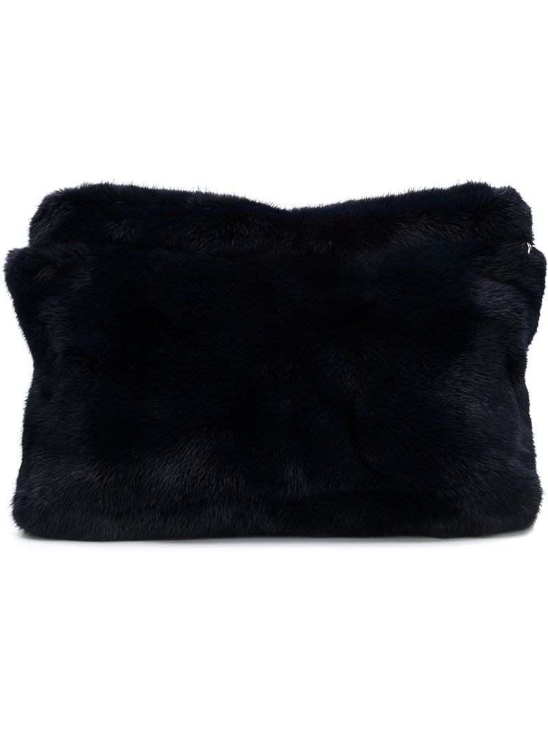 Blue Fur Bag. TENDYCOCO Heart Shaped Clutch Purse Faux Fur Shoulder Bag ...
