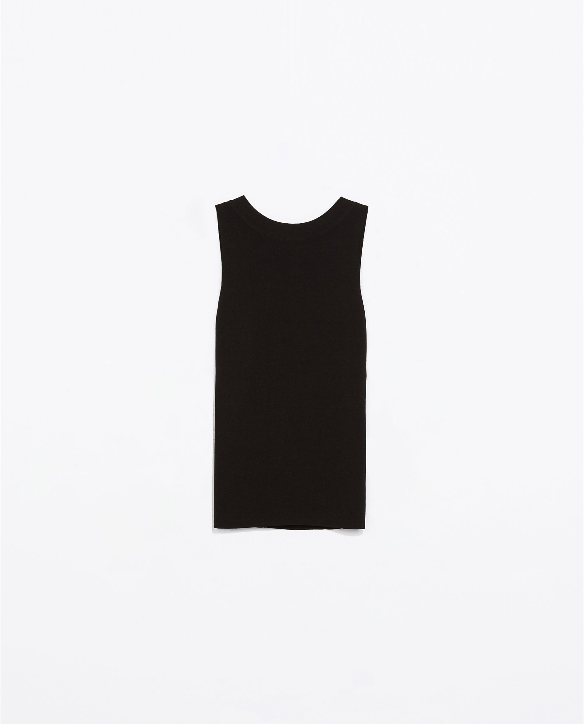Zara Open Back Sleeveless Top in Black Lyst
