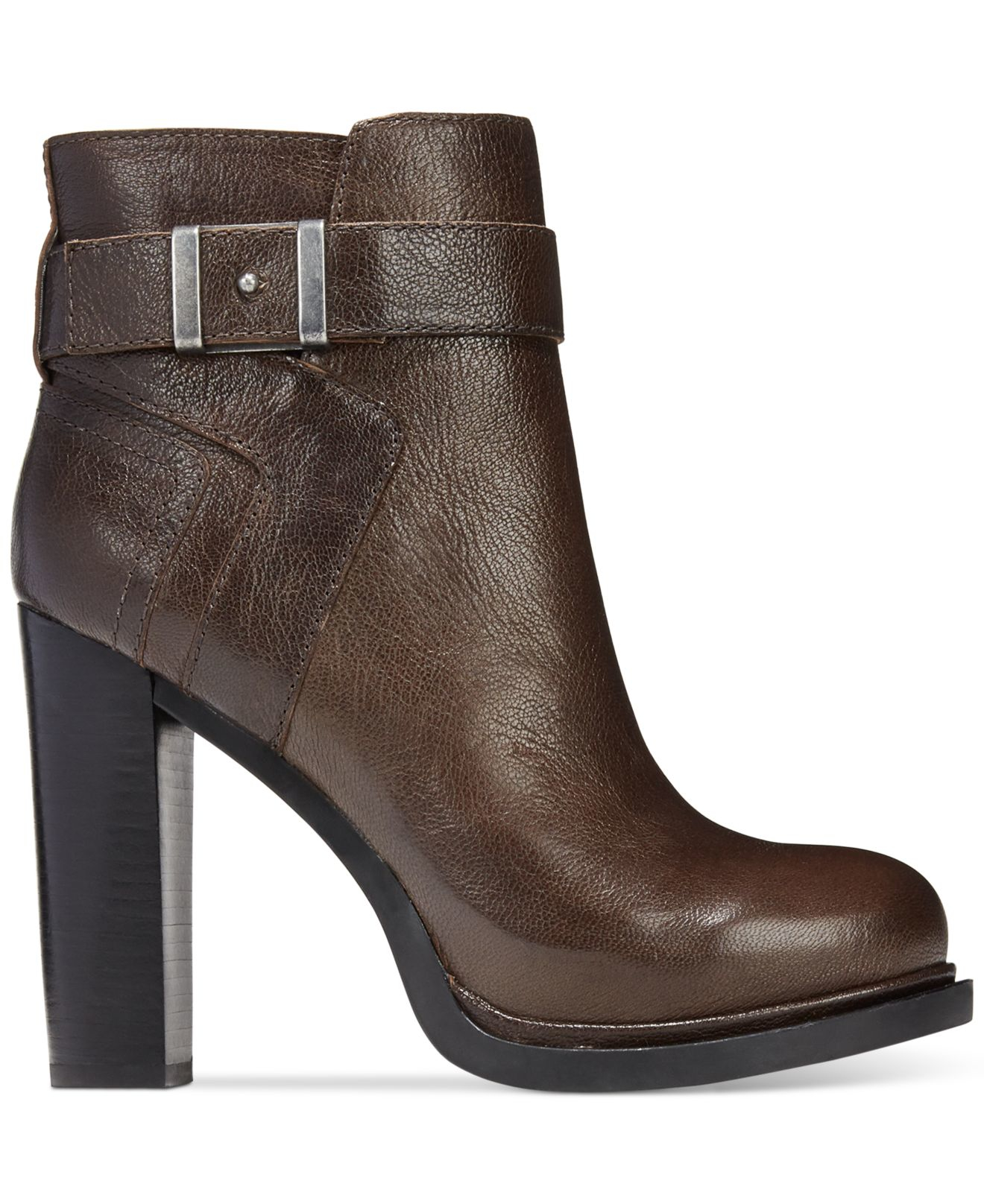 Lyst Nine West Sherbert Booties In Brown