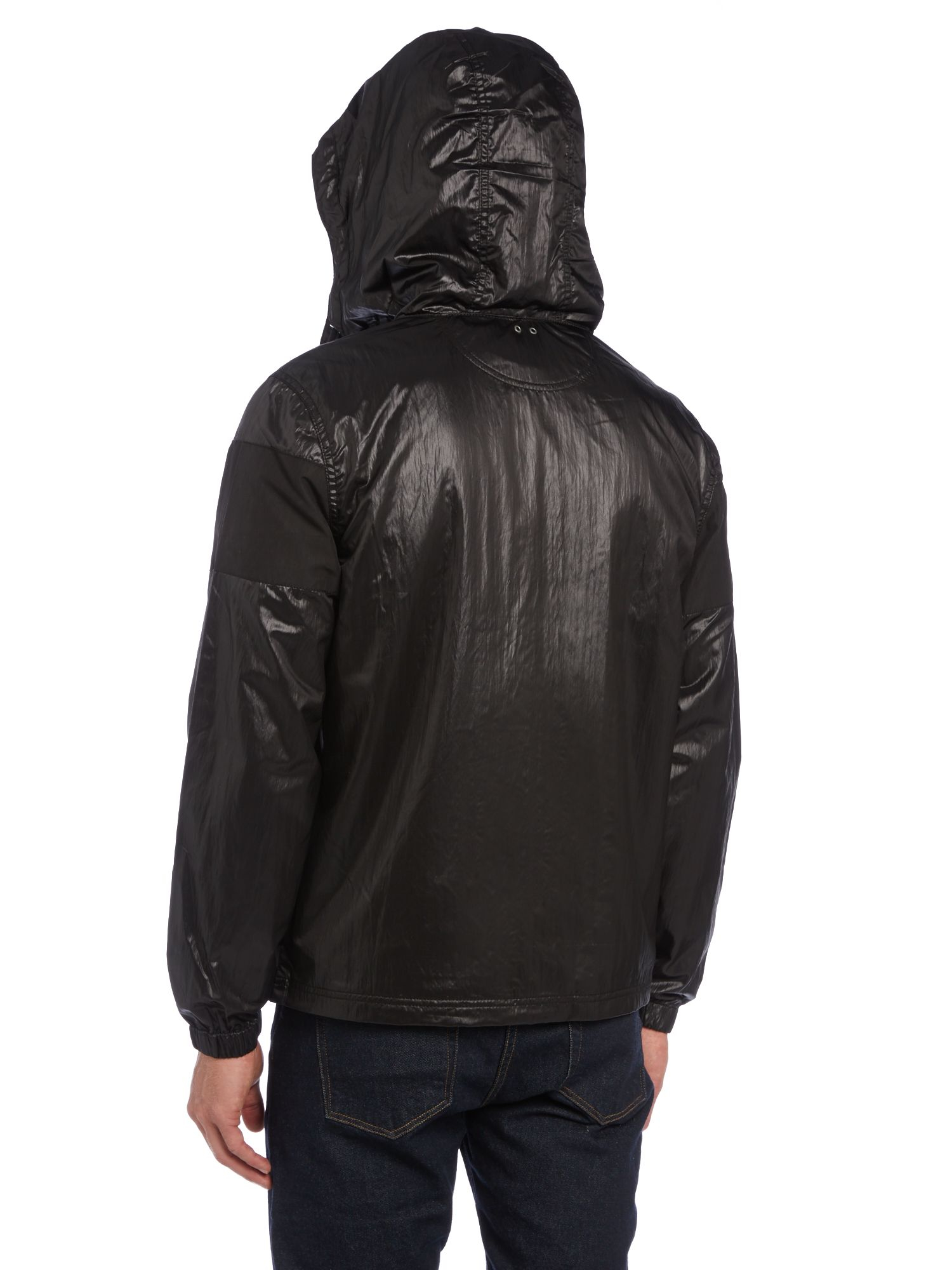 Converse Nylon Zip Up Jacket in Black for Men | Lyst