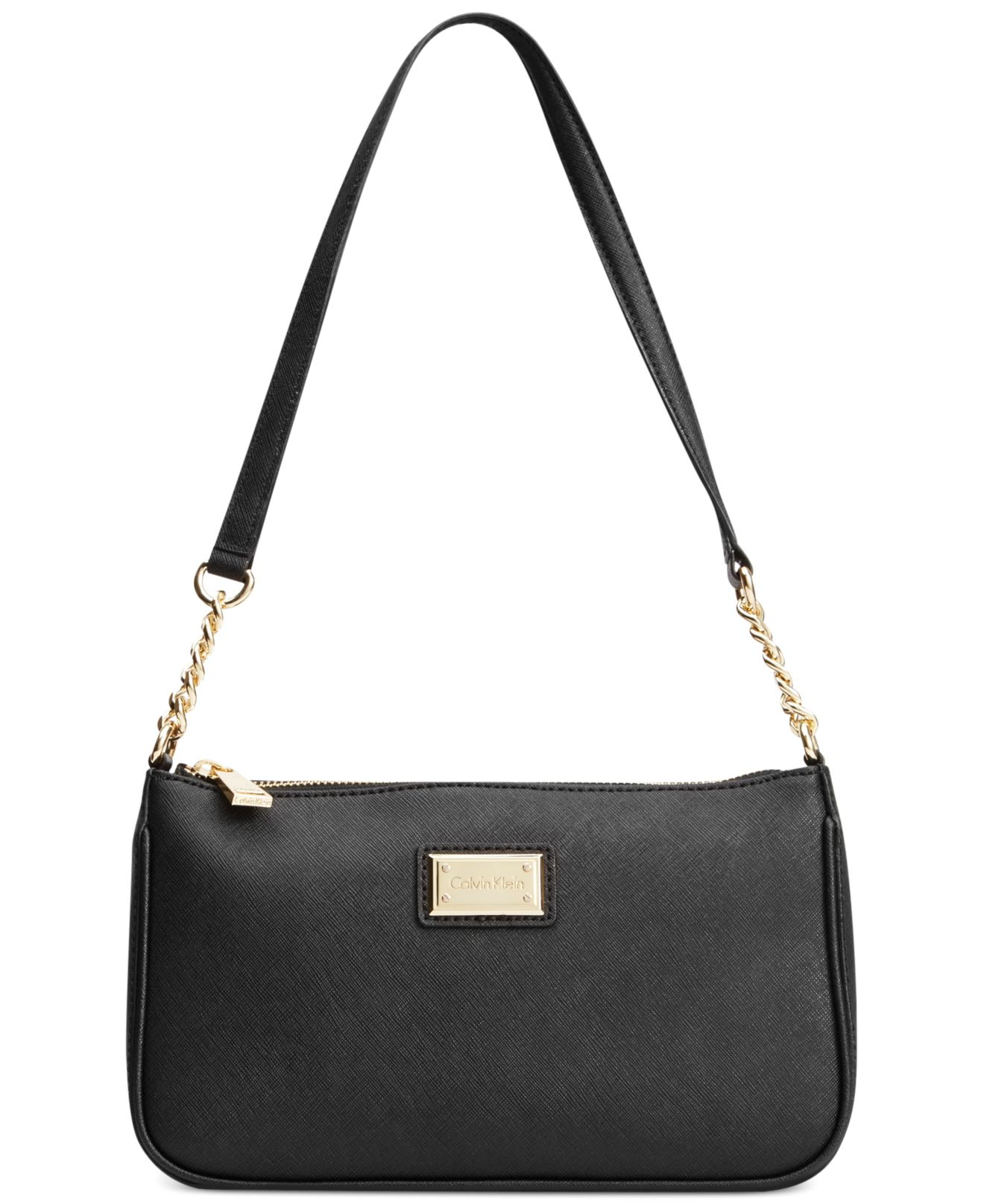 Lyst - Calvin Klein Aberdeen Saffiano Demi Bag in Black