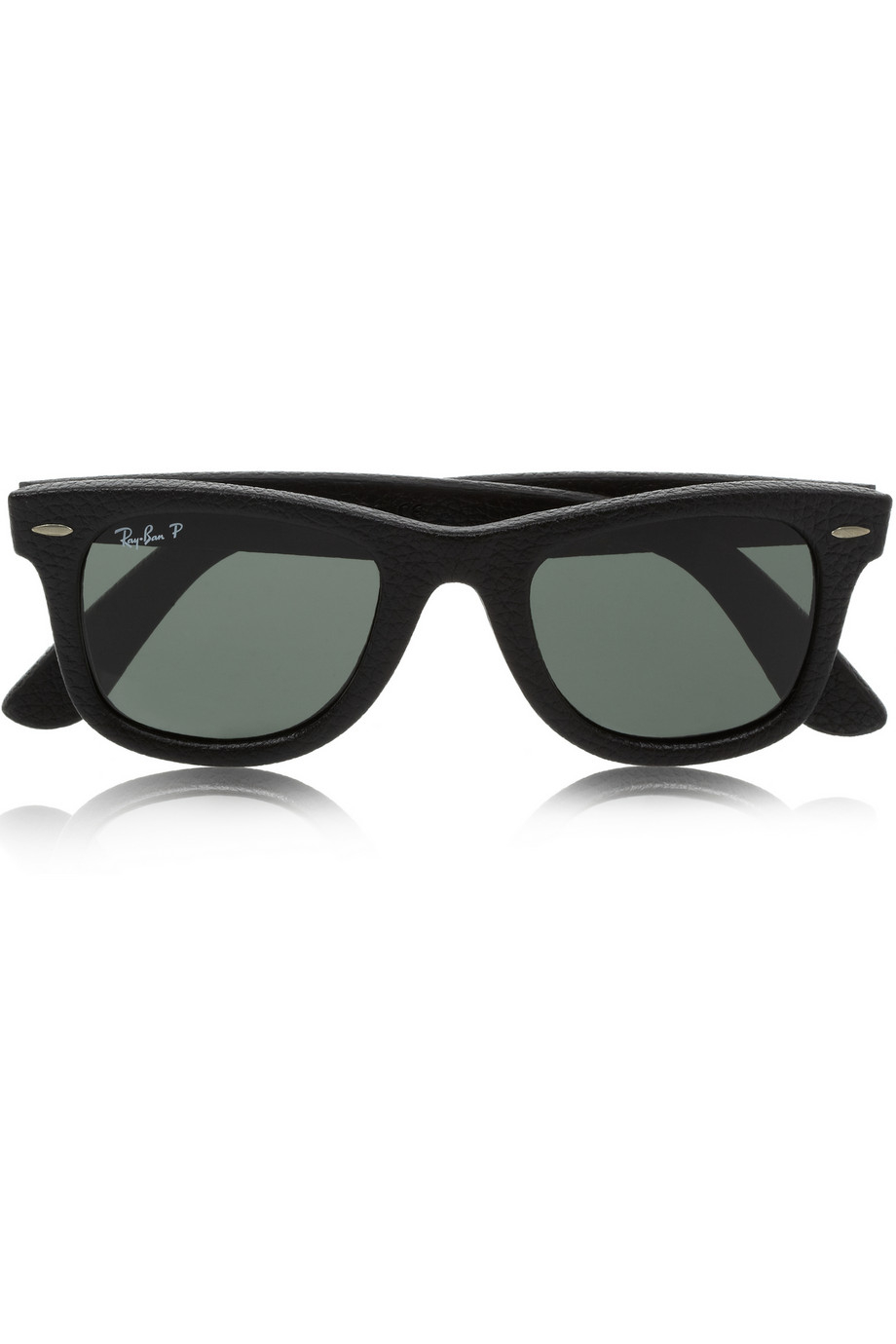 Ray Ban The Wayfarer Leather Covered Acetate Sunglasses In Black Lyst 3004