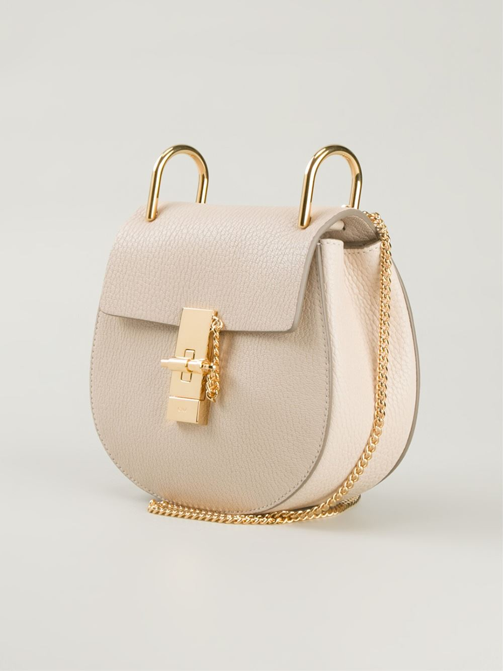 chloe purses - Chlo Drew Leather Cross-Body Bag in Beige (nude \u0026amp; neutrals) | Lyst