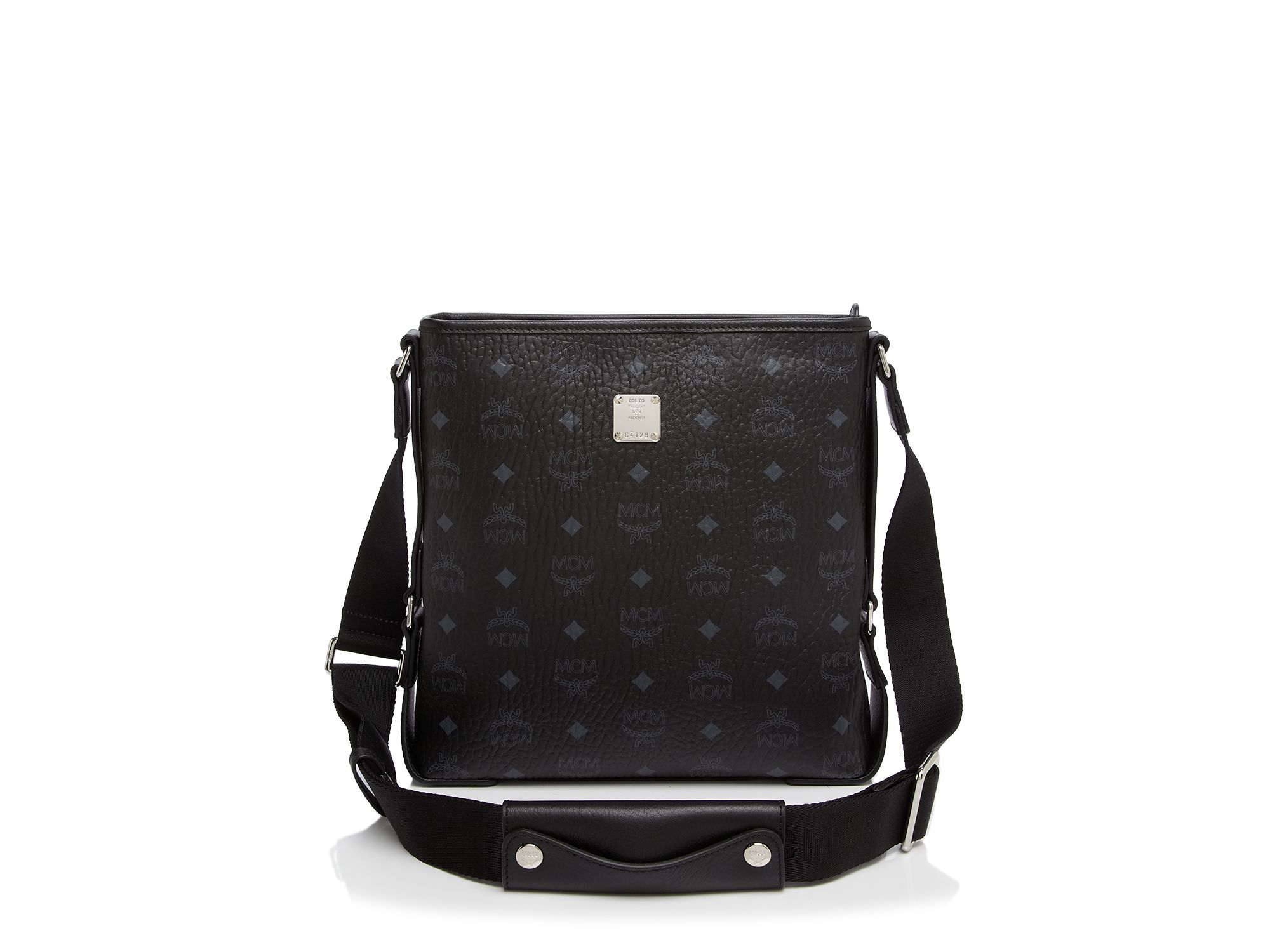 Mcm Small Color Visetos Messenger Shoulder Bag in Black | Lyst
