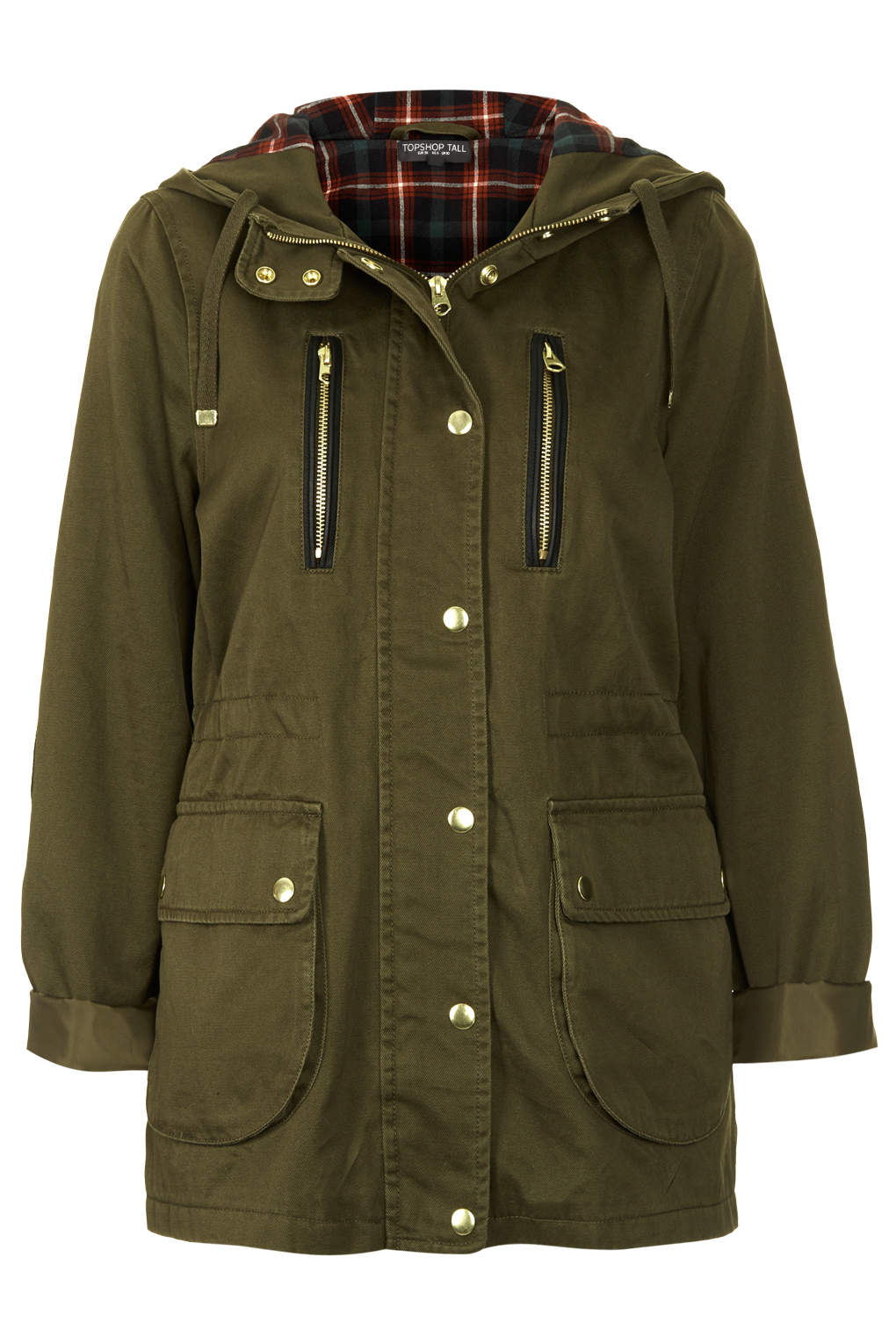 Lyst - Topshop Tall Hooded Lightweight Jacket in Green