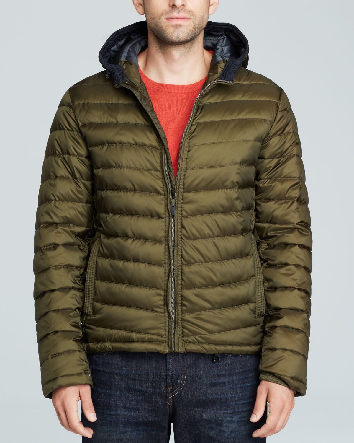 scotch & soda hooded water repellent puffer jacket