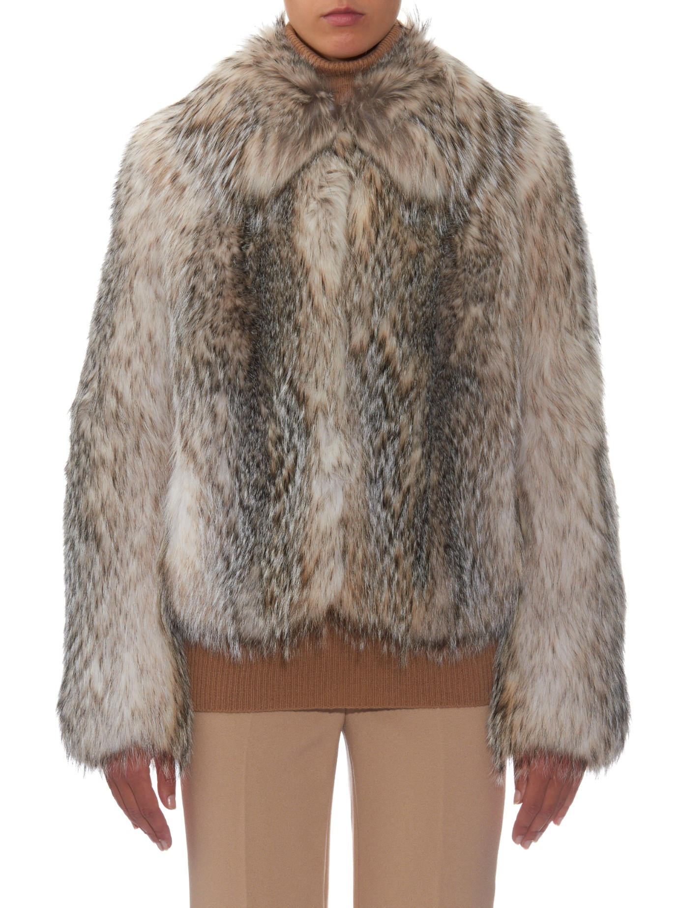 Lyst Gucci Oversized BadgerFur Jacket