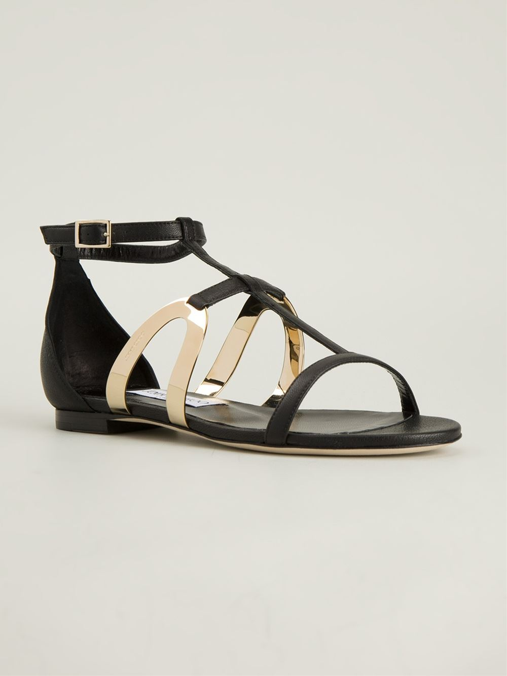 jimmy choo strappy black heels