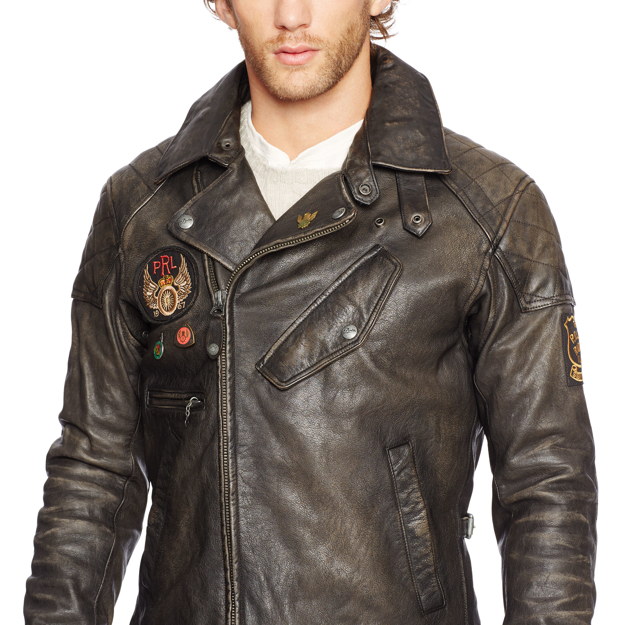 Men S Black Leather Motorcycle Jacket