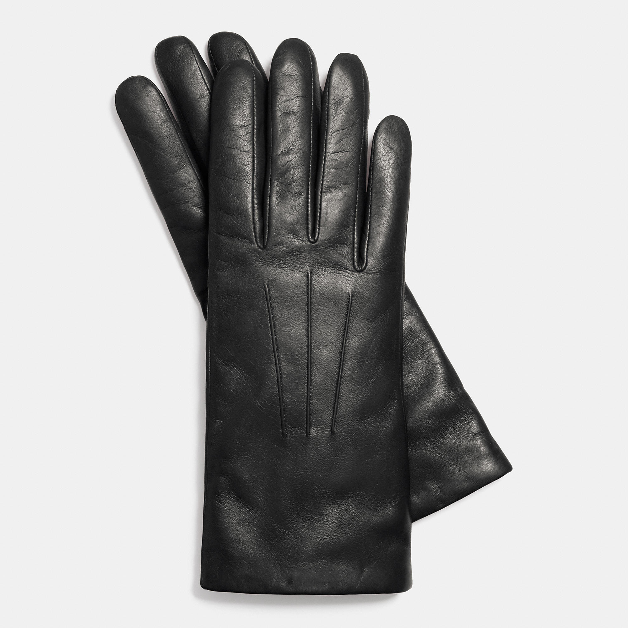 Coach Basic Leather Glove in Black | Lyst