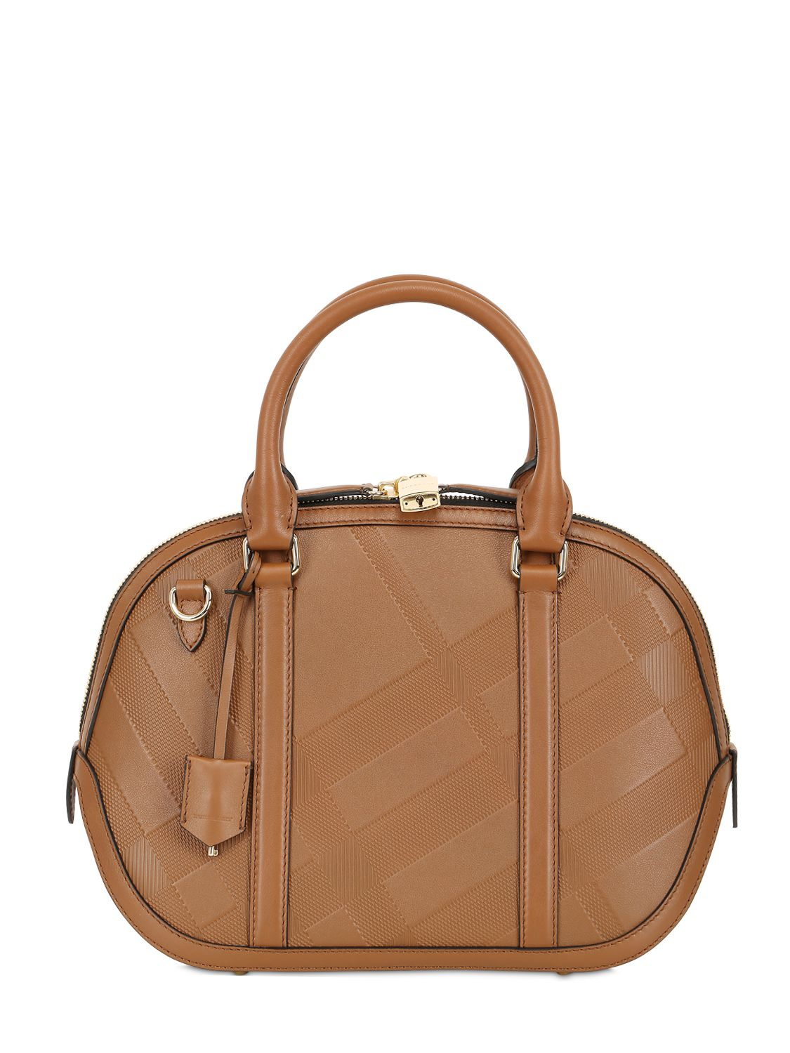 Lyst Burberry Small Orchard Embossed Leather Bag In Brown Gallery