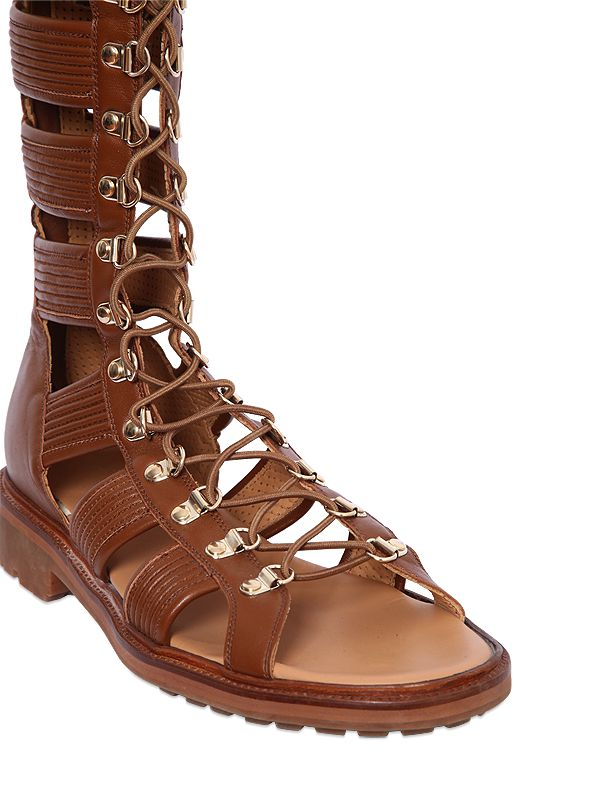 high top gladiator sandals balmain leather high top gladiator sandals in brown lyst high top gladiator sandals balmain leather high top gladiator sandals in brown lyst