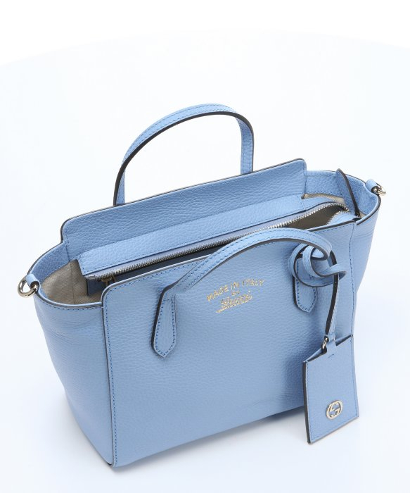 Gucci Light Blue Leather Mini Swing Top Handle Bag In Lyst Gallery