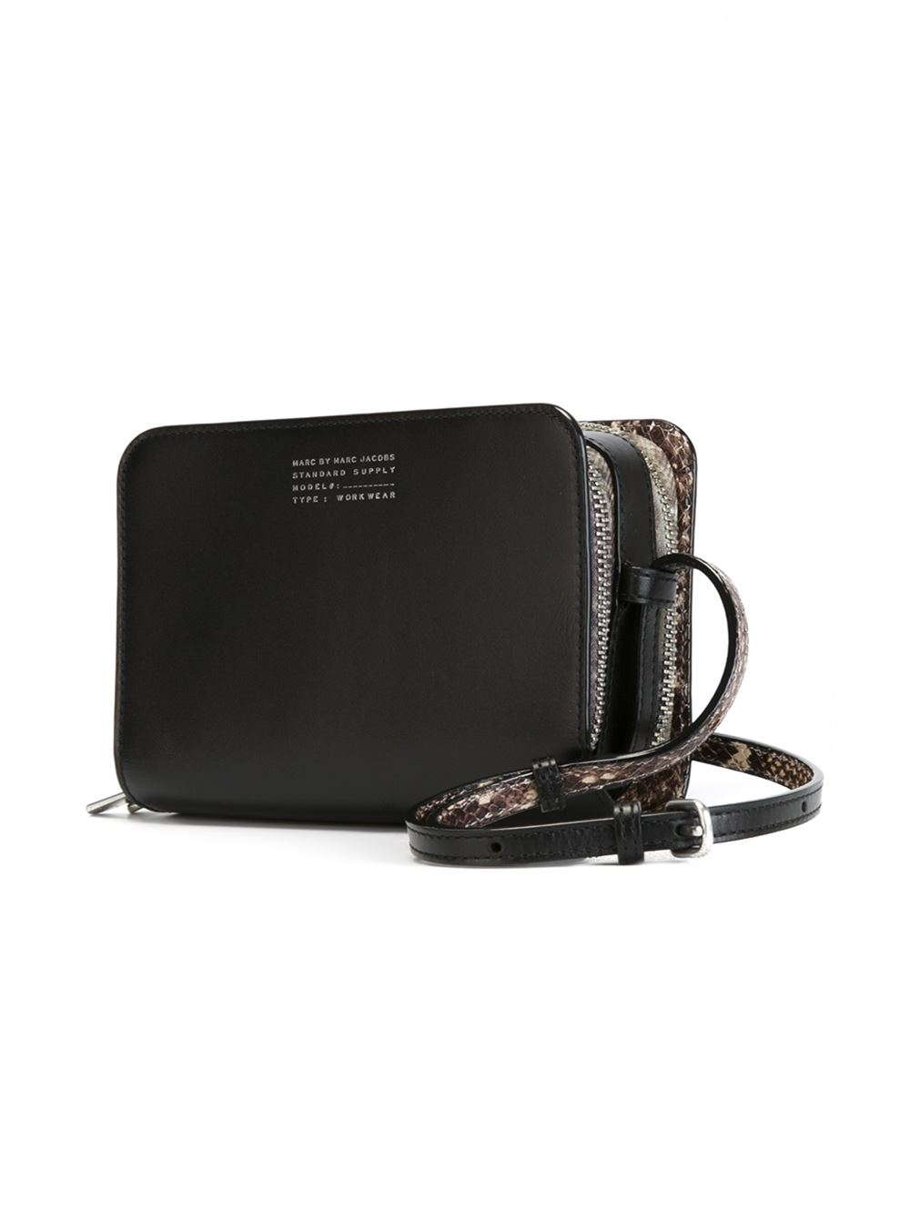 Lyst Marc By Marc Jacobs Double Zip Cross Body Bag in Black