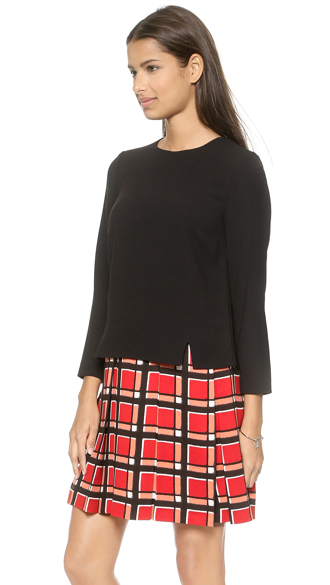 Marc by marc jacobs Toto Plaid Crepe Dress - Cambridge Red Multi ... Marc by marc jacobs Toto Plaid Crepe Dress - Cambridge Red Multi ...