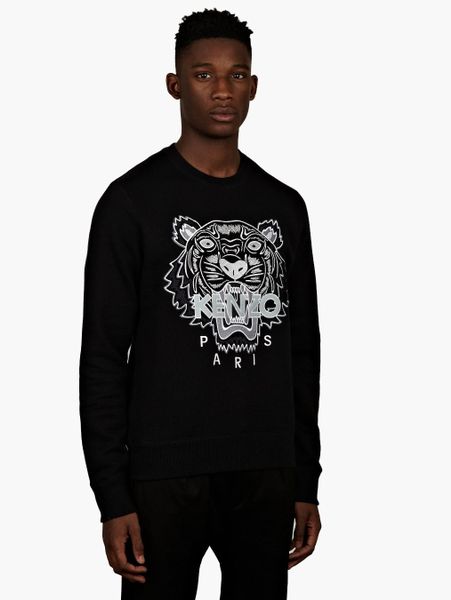 Kenzo Mens Black Tiger Print Sweatshirt in Black for Men | Lyst