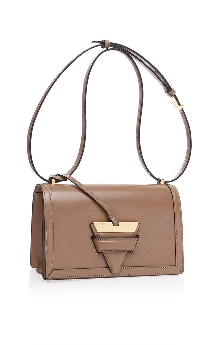 Loewe Barcelona Shoulder Bag In Mink Box Calf Leather in Brown | Lyst
