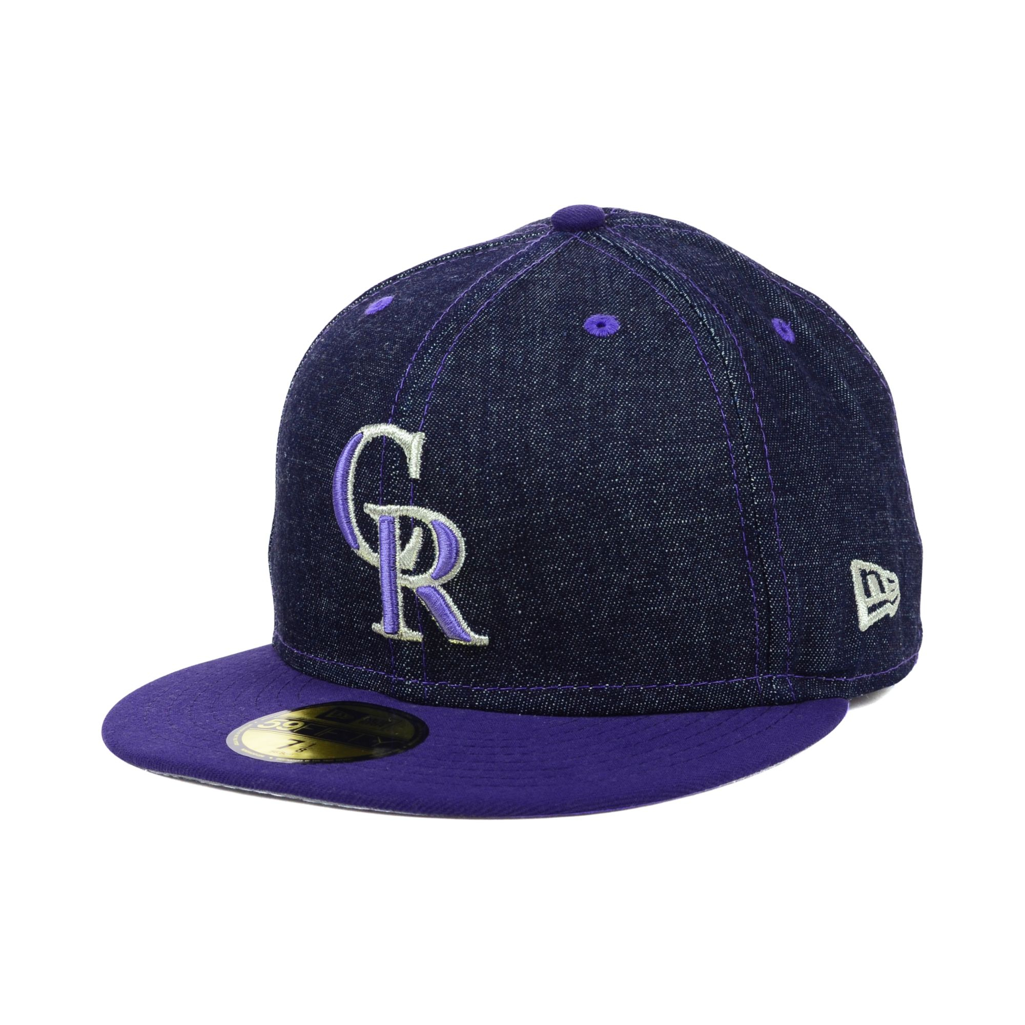 New Era Colorado Rockies Mlb Team Color Denim 59Fifty Cap in Blue for ...