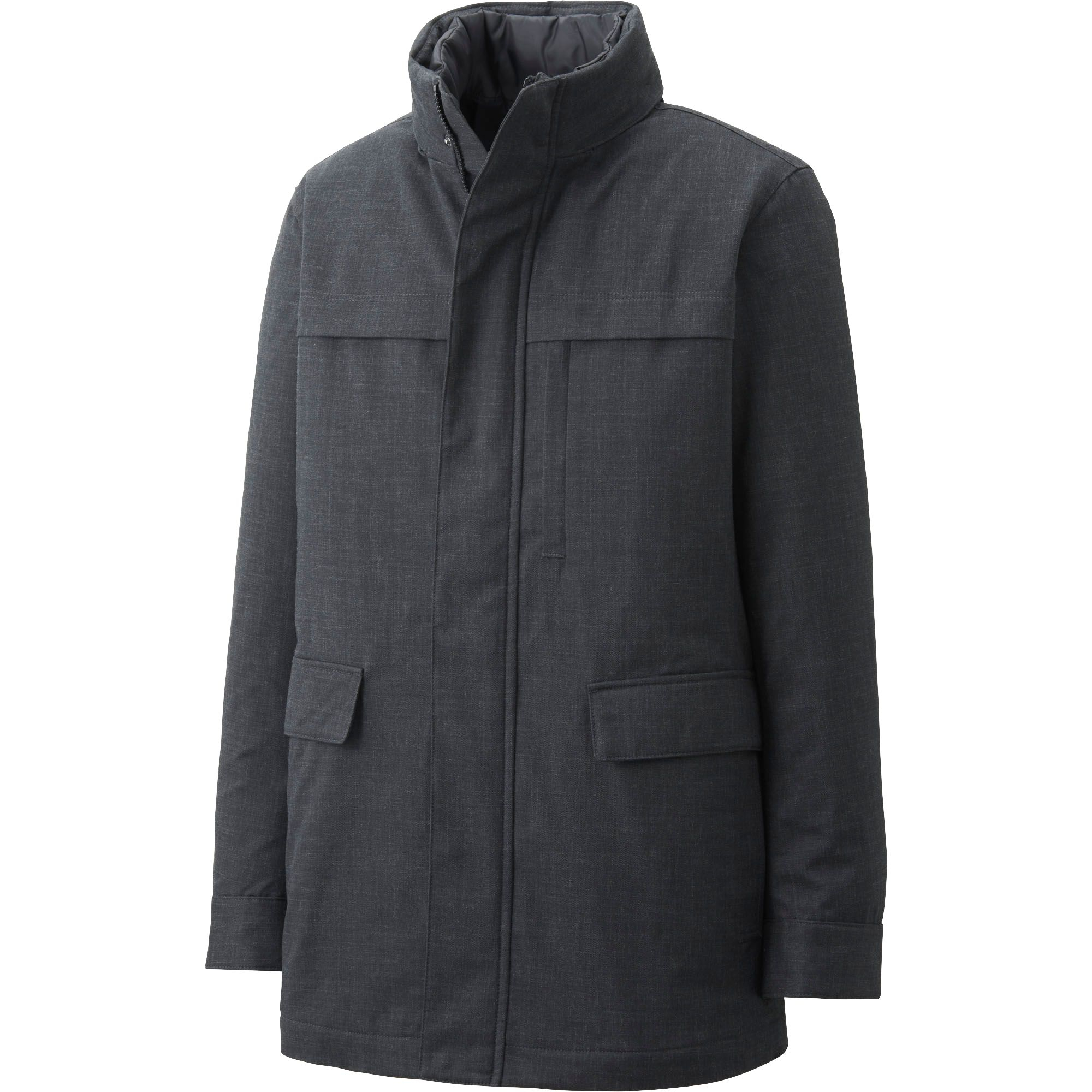 Uniqlo Down 4Way Coat in Gray for Men (DARK GRAY) Lyst