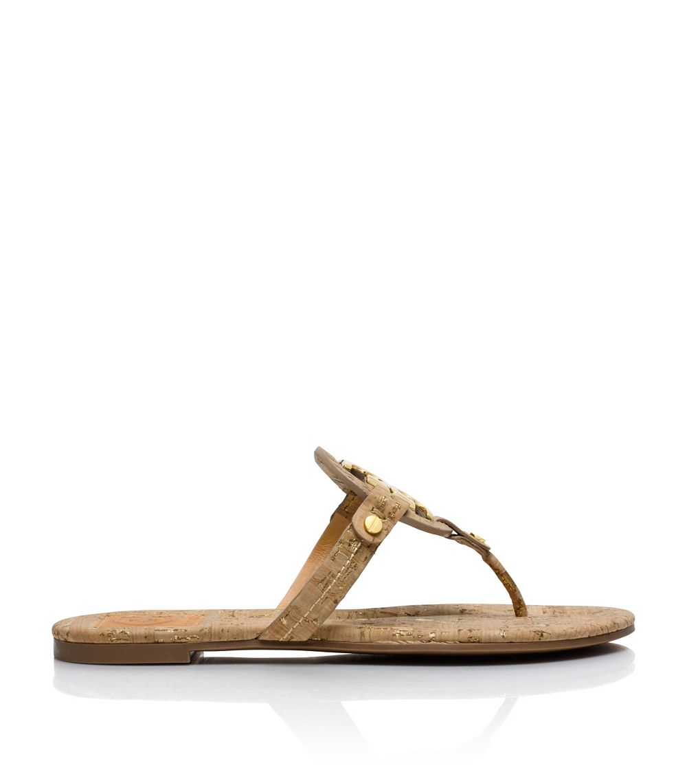Tory Burch Miller 2 Sandal in Gold (NATURAL-GOLD/GOLD/HONEY WHEAT) | Lyst