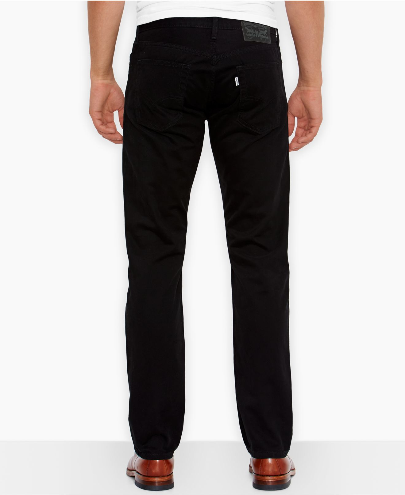 Levi's 514 Straight Fit Twill Pants in Black for Men | Lyst