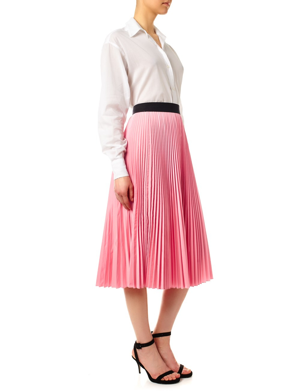 Tome Pink Taffeta Accordion Pleat Skirt In Pink Lyst 6556