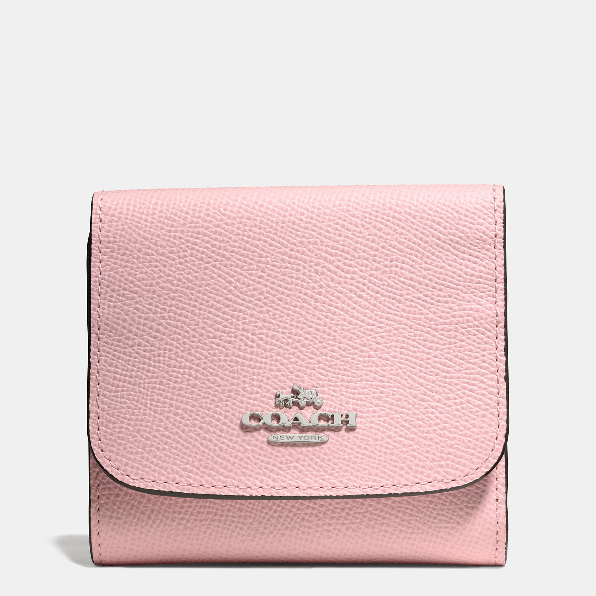Lyst - Coach Small Wallet In Crossgrain Leather in Pink