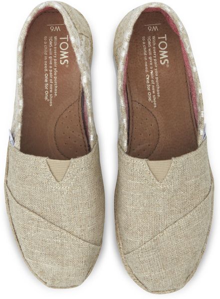 Toms Hemp Embroidered Women'S Classics in Beige (natural) | Lyst