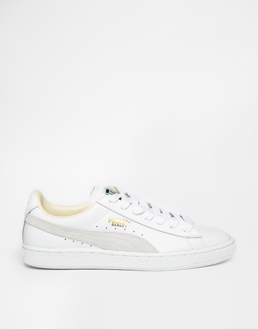 Lyst - Puma Basket Classic White Sneakers in White