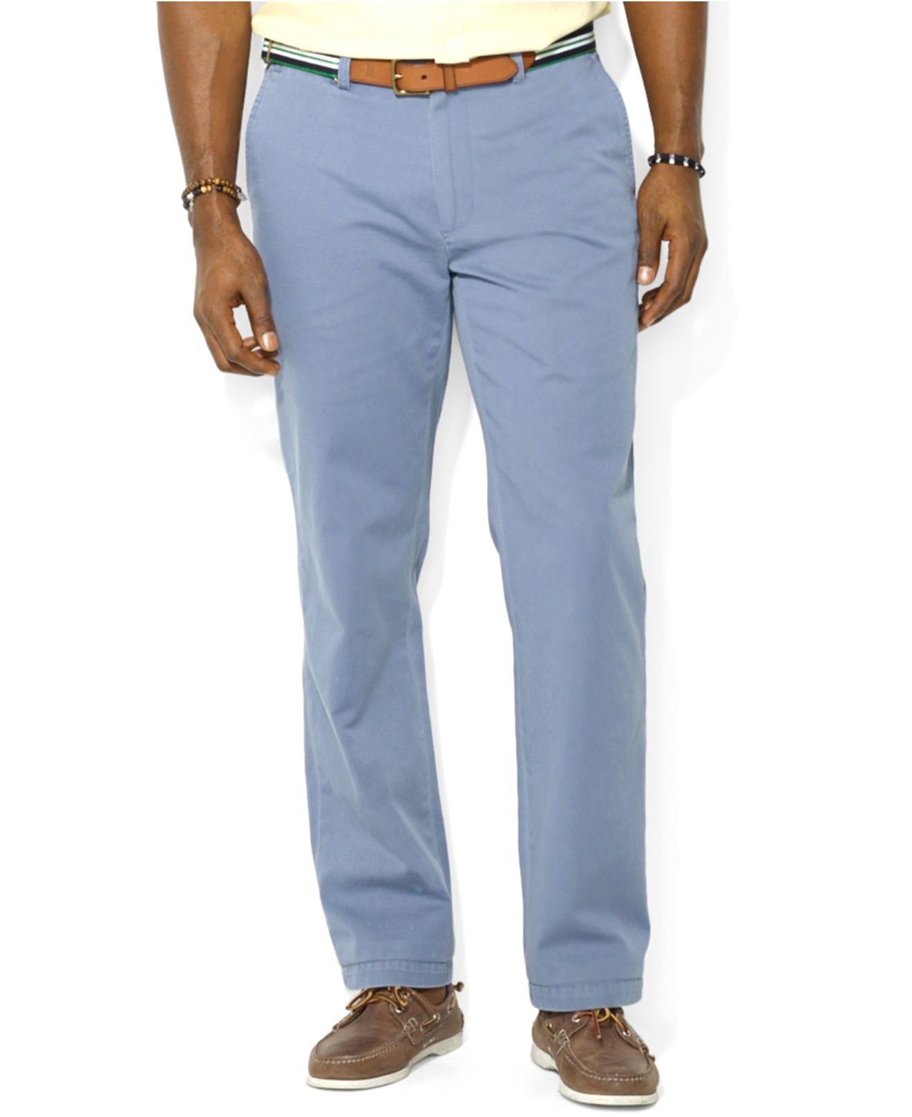 Polo ralph lauren Suffield Classic-Fit Flat-Front Chino Pants in Blue ...