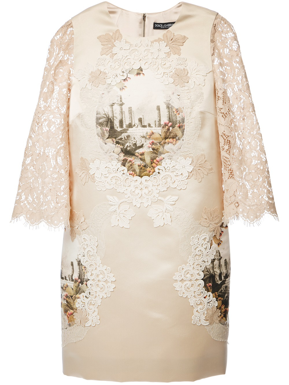 Dolce & gabbana Floral Crochet Dress in Natural Lyst