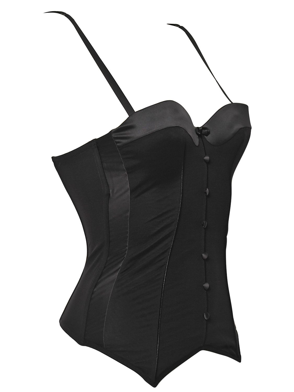 Lyst - Chantal Thomass Tuxedo Satin & Tulle Corset in Black