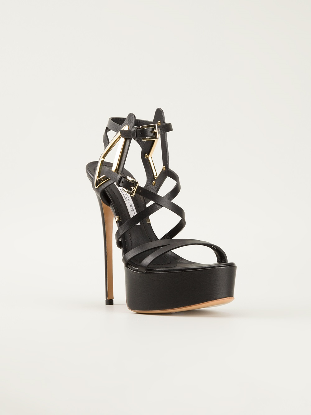 Lyst - Gianmarco Lorenzi High Heel Sandals in Black