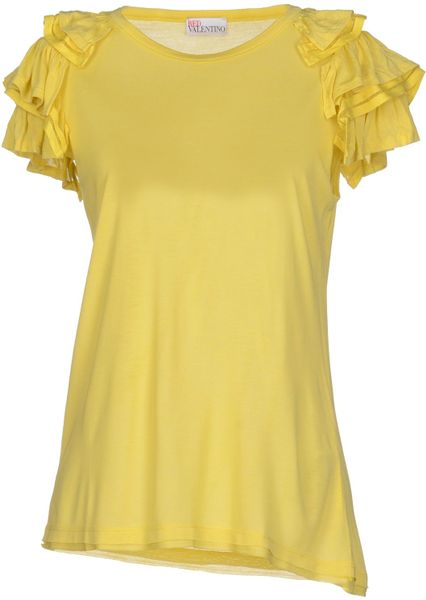 Red Valentino T-Shirt in Yellow | Lyst