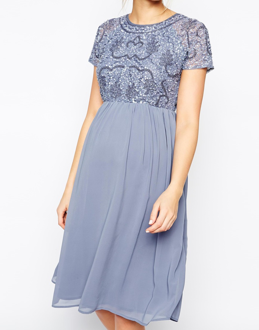asos green embellished dress